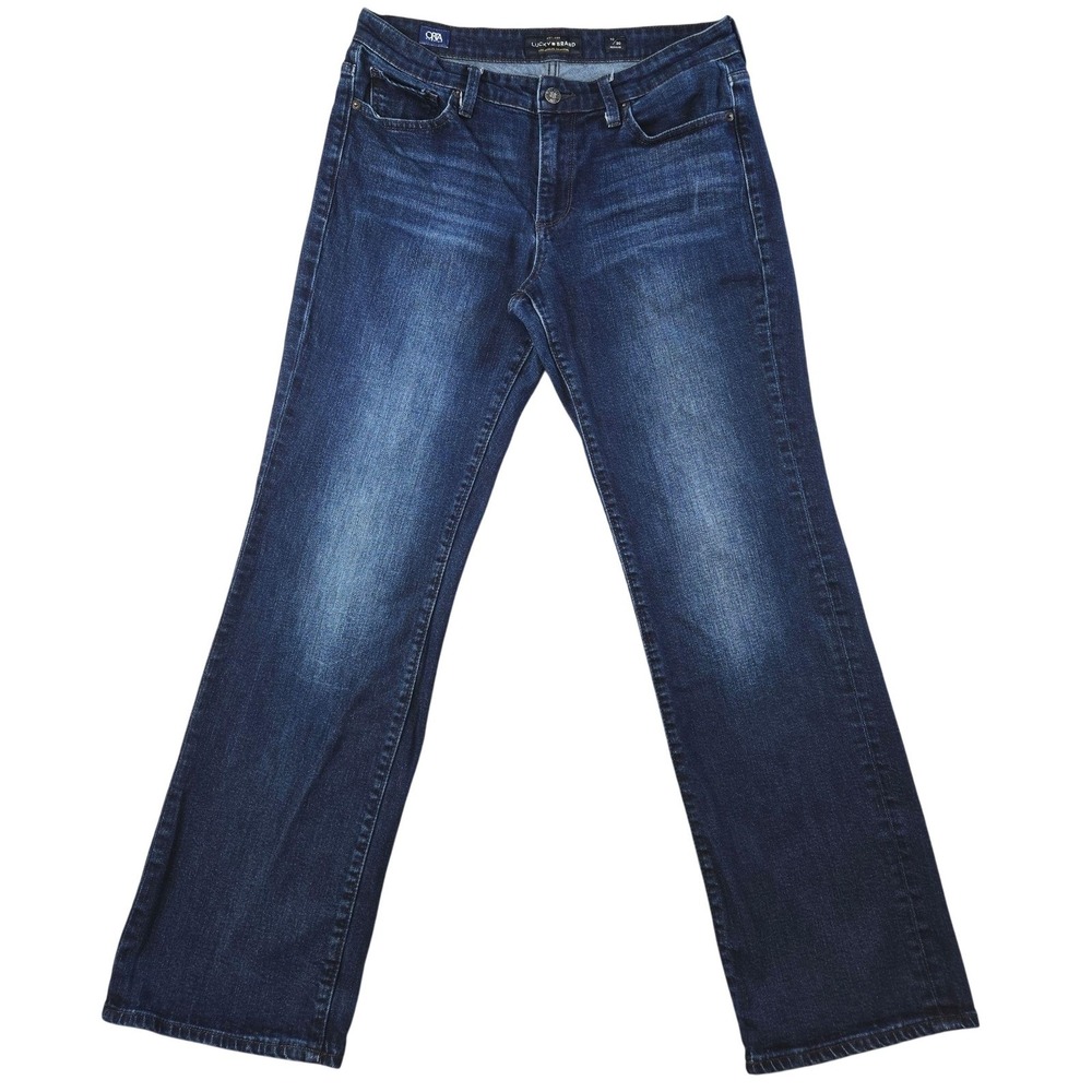 Lucky Brand Jeans Womens 10 Blue Straight Mid Rise Stretch Pockets 30x30